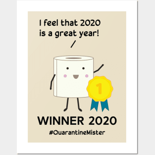 Toilet paper - winner and quarantine mister Posters and Art